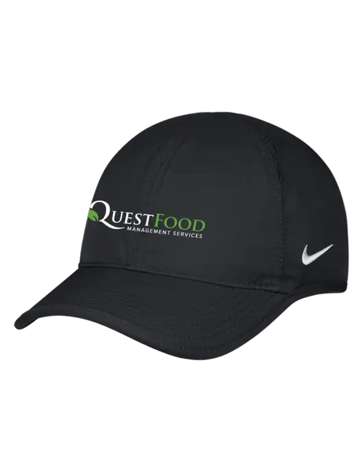Nike Black Featherlight Cap w/Quest Food Logo