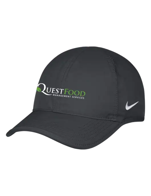 Nike Charcoal Featherlight Cap w/Quest Food Logo