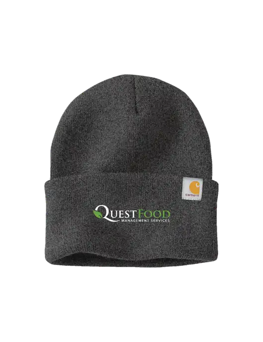 Carhartt Dark Grey Watch Cap 2.0 w/Quest Food Logo