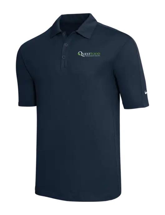 Nike Navy Tech Sport Dri-FIT Polo w/Quest Food Logo