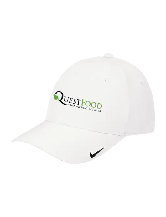 Nike White Dri-FIT Legacy Cap w/Quest Food Logo