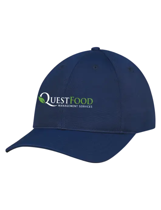 Navy Nylon Twill Performance Cap w/Quest Food Logo