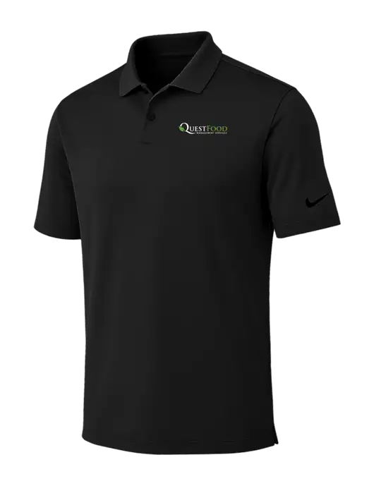 Nike Black Dri-FIT Vapor Polo w/Quest Food Logo