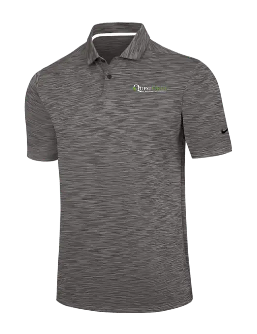 Nike Dark Grey Dri-FIT Vapor Space Dyed Polo w/Quest Food Logo