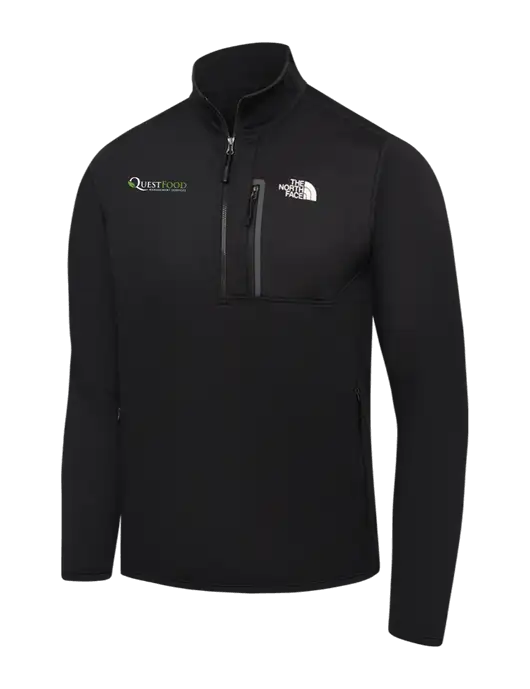 The North Face Black Skyline 1/2-Zip Fleece w/Quest Food Logo