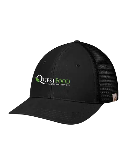 Carhartt Black Canvas Trucker Cap w/Quest Food Logo