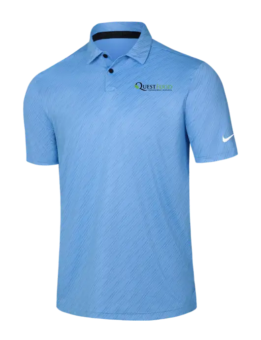 Nike Light Blue Vapor Dash Polo w/Quest Food Logo