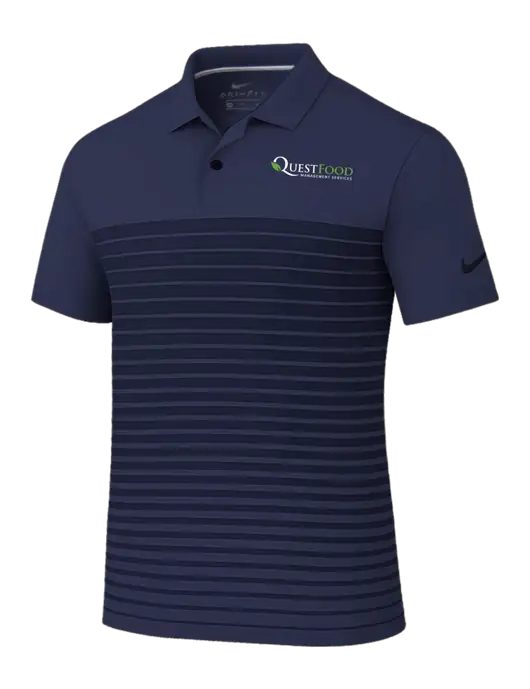 Nike Navy Dri-FIT Vapor Block Polo w/Quest Food Logo
