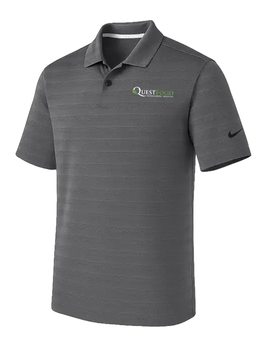 Nike Dark Medium Grey Dri-FIT Vapor Jacquard Polo w/Quest Food Logo