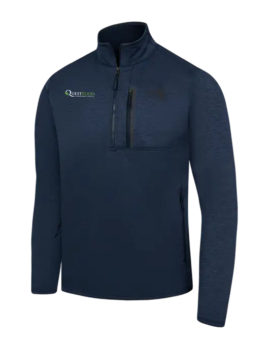 The North Face Navy Heather Skyline 1/2-Zip Fleece w/Quest Food Logo