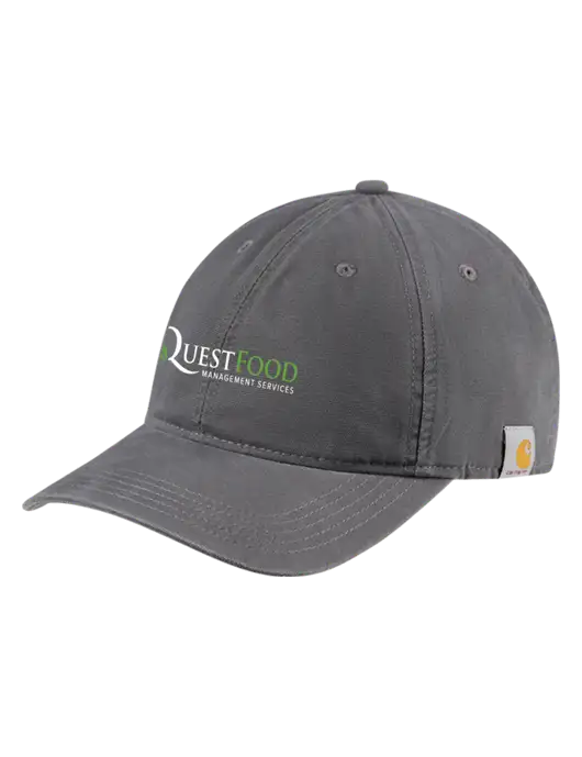Carhartt Dark Grey Cotton Canvas Cap w/Quest Food Logo