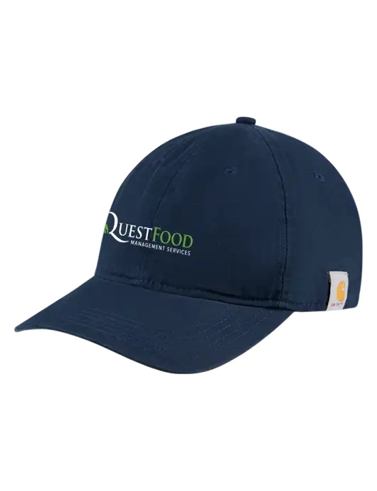 Carhartt Navy Cotton Canvas Cap w/Quest Food Logo