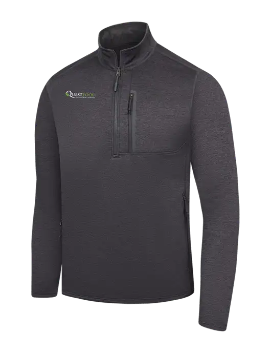 The North Face Dark Grey Heather Skyline 1/2-Zip Fleece w/Quest Food Logo