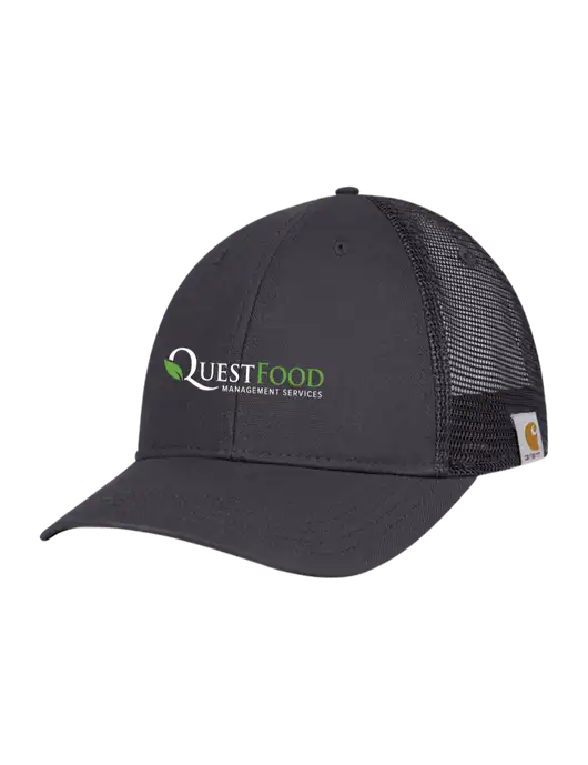 Carhartt Dark Grey Canvas Trucker Cap w/Quest Food Logo