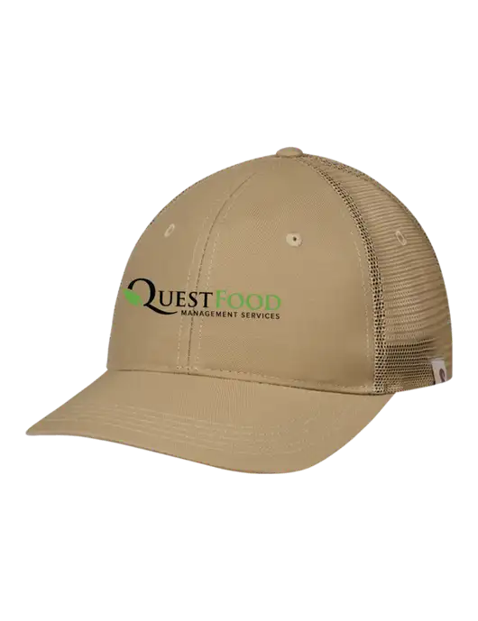 Carhartt Dark Tan Trucker Rugged Pro Series Cap w/Quest Food Logo