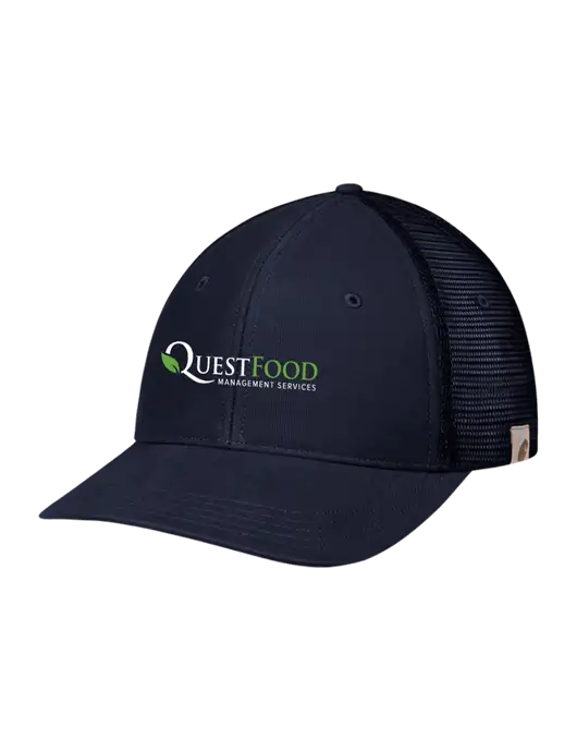 Carhartt Navy Canvas Trucker Cap w/Quest Food Logo