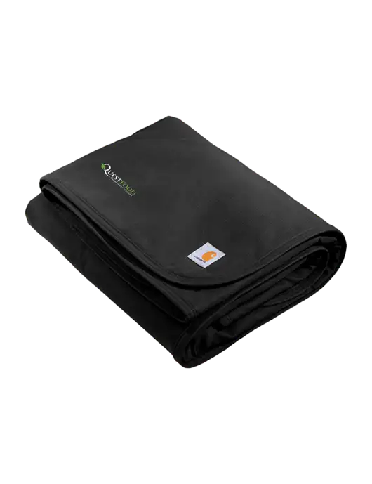 Carhartt Black Firm Duck Sherpa-Lined Blanket w/Quest Food Logo