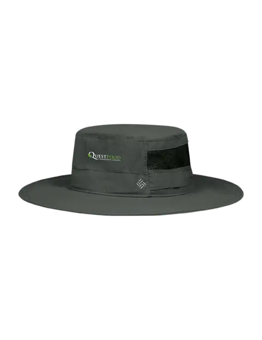 Columbia Dark Grey Bora Bora Booney  Hat w/Quest Food Logo