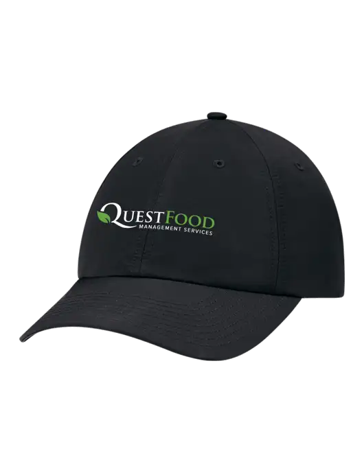 Richardson Relaxed Performance Lite Black Cap w/Quest Food Logo