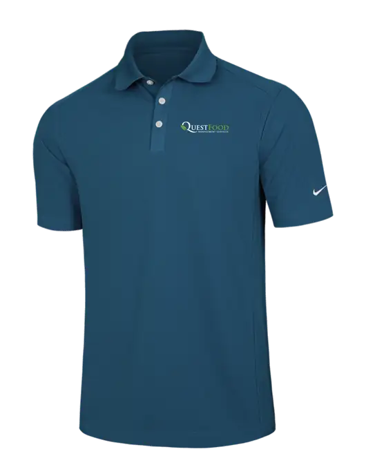 Nike Light Navy Dri-FIT Classic Polo w/Quest Food Logo