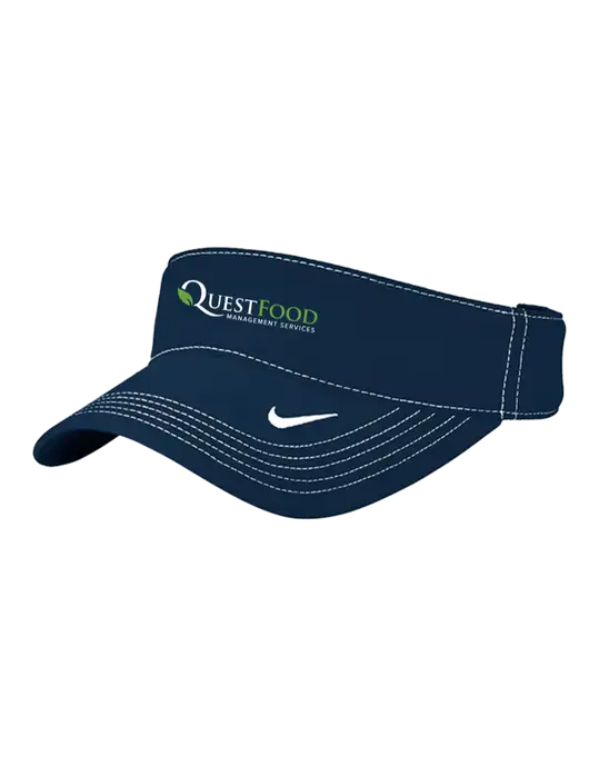 Nike Navy Dri-FIT Ace Visor w/Quest Food Logo