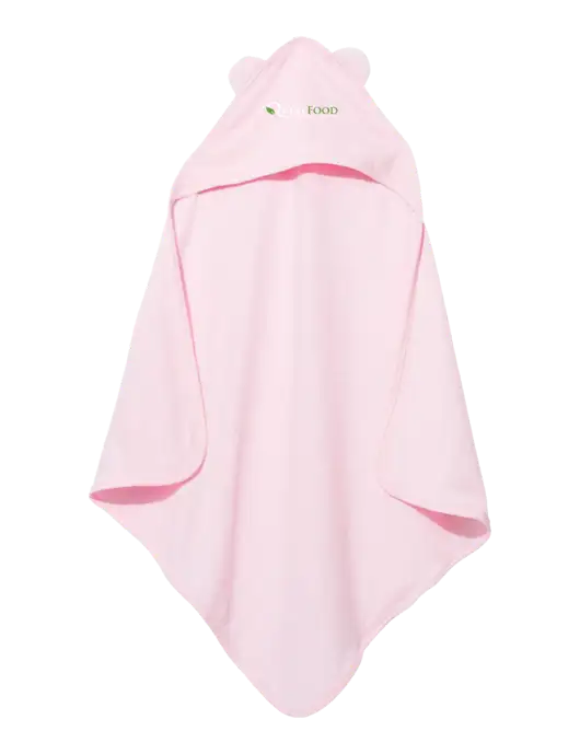 Pink Rabbit Skins Terry Cloth Hooded Towel with Ears  w/Quest Food Logo