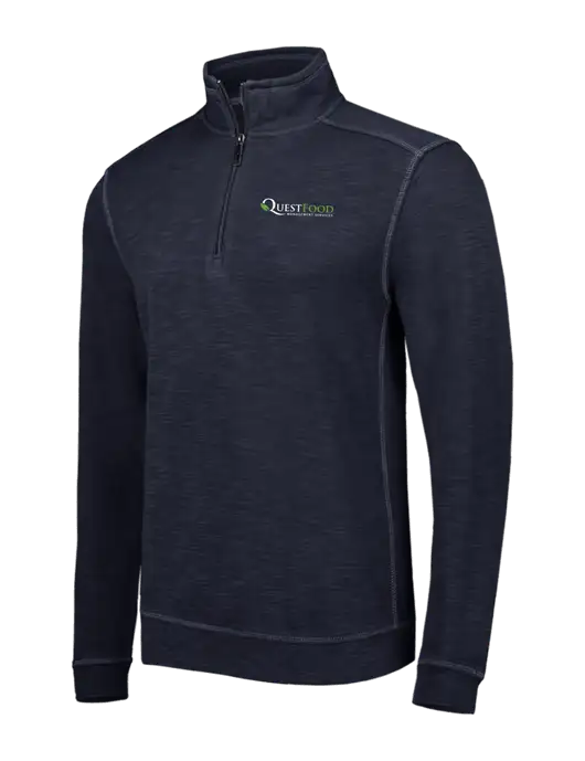 Tommy Bahama Navy Tobago Bay 1/2 Zip w/Quest Food Logo