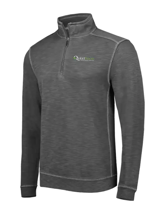 Tommy Bahama Dark Grey Tobago Bay 1/2 Zip w/Quest Food Logo