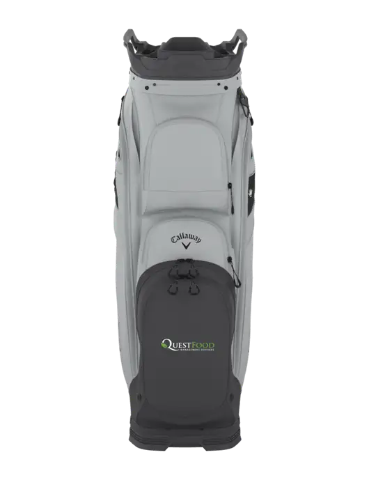 Callaway Org 14 Light Grey Golf Bag  w/Quest Food Logo