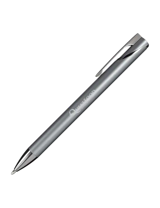 Dark Grey HyperNova Ballpoint Pen - Black Ink w/Quest Food Logo