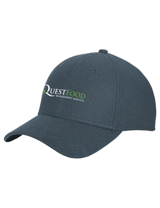 New Era Diamond Era Dark Slate Stretch Cap w/Quest Food Logo