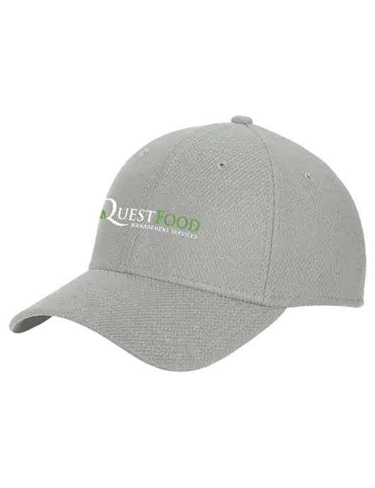 New Era Diamond Era Medium Grey Stretch Cap w/Quest Food Logo