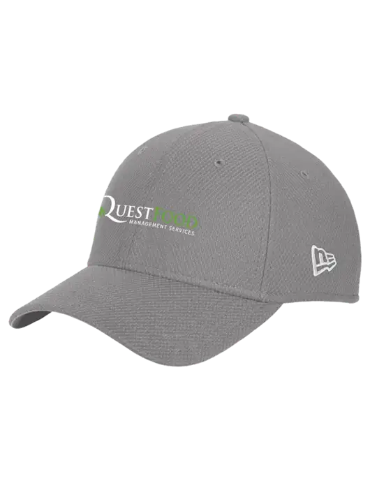 New Era Diamond Era Medium Grey Stretch Cap w/Quest Food Logo