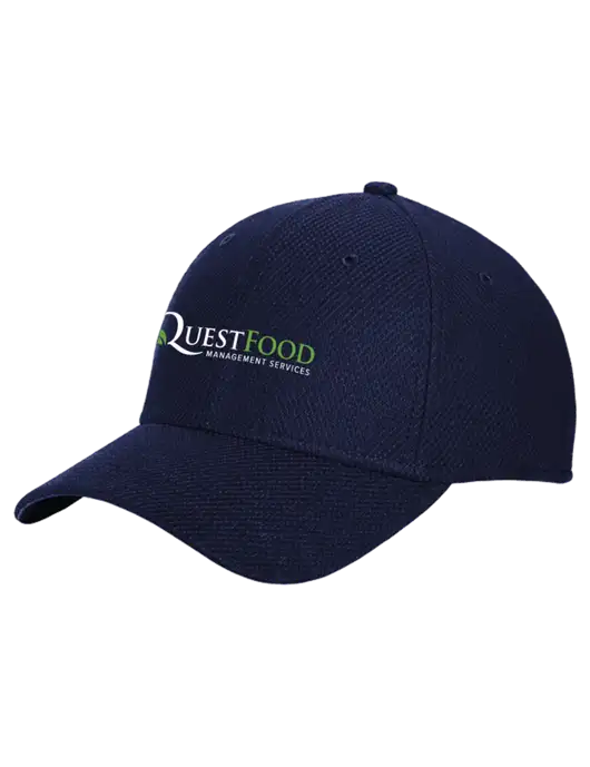 New Era Diamond Era Dark Navy Stretch Cap w/Quest Food Logo