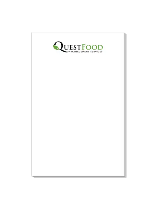 Quest Food Notepad 5.5 x 8.5, 25 sheets/pad