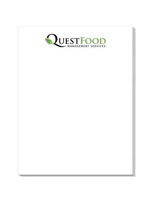 Quest Food Notepad 8.5 x 11, 25 sheets/pad
