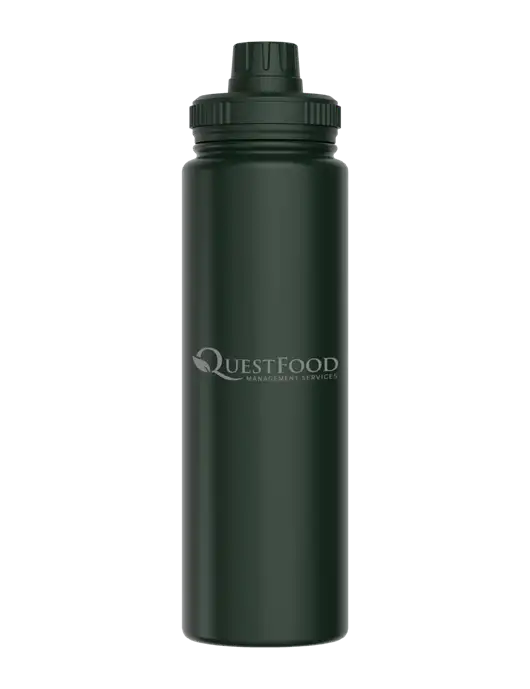 Liquid Life Dark Green Sport Bottle w/Quest Food Logo