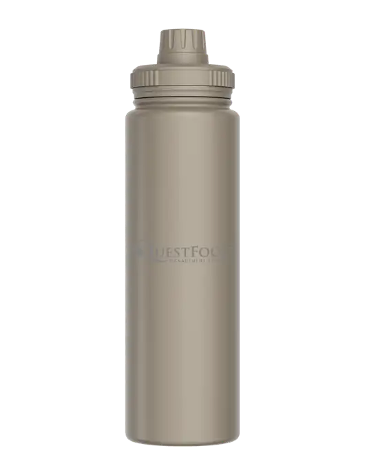 Liquid Life Grey Sport Bottle w/Quest Food Logo