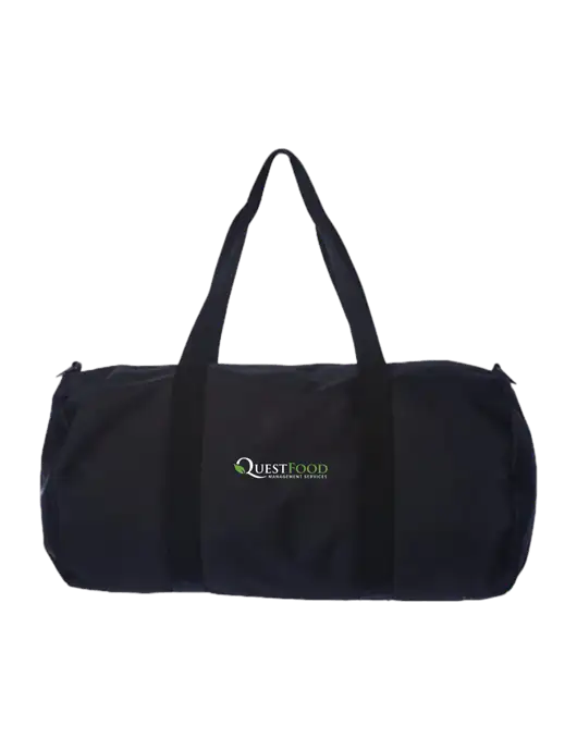  Day Tripper Black Duffel Bag w/Quest Food Logo