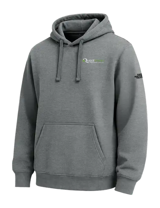 The North Face Dark Medium Grey Heather Pullover Hoodie w/Quest Food Logo