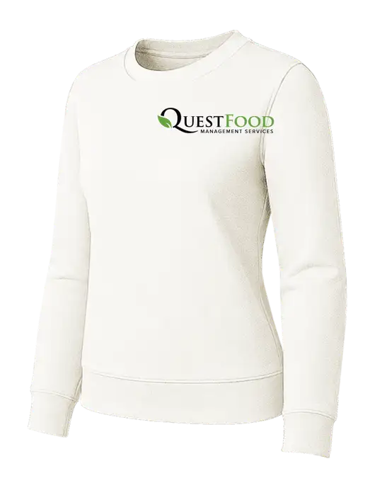 Womens Ivory Loft Crewneck Sweatshirt w/Quest Food Logo